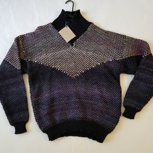 Vtg E Willig Shawl Australian Heavy Wool Sweater